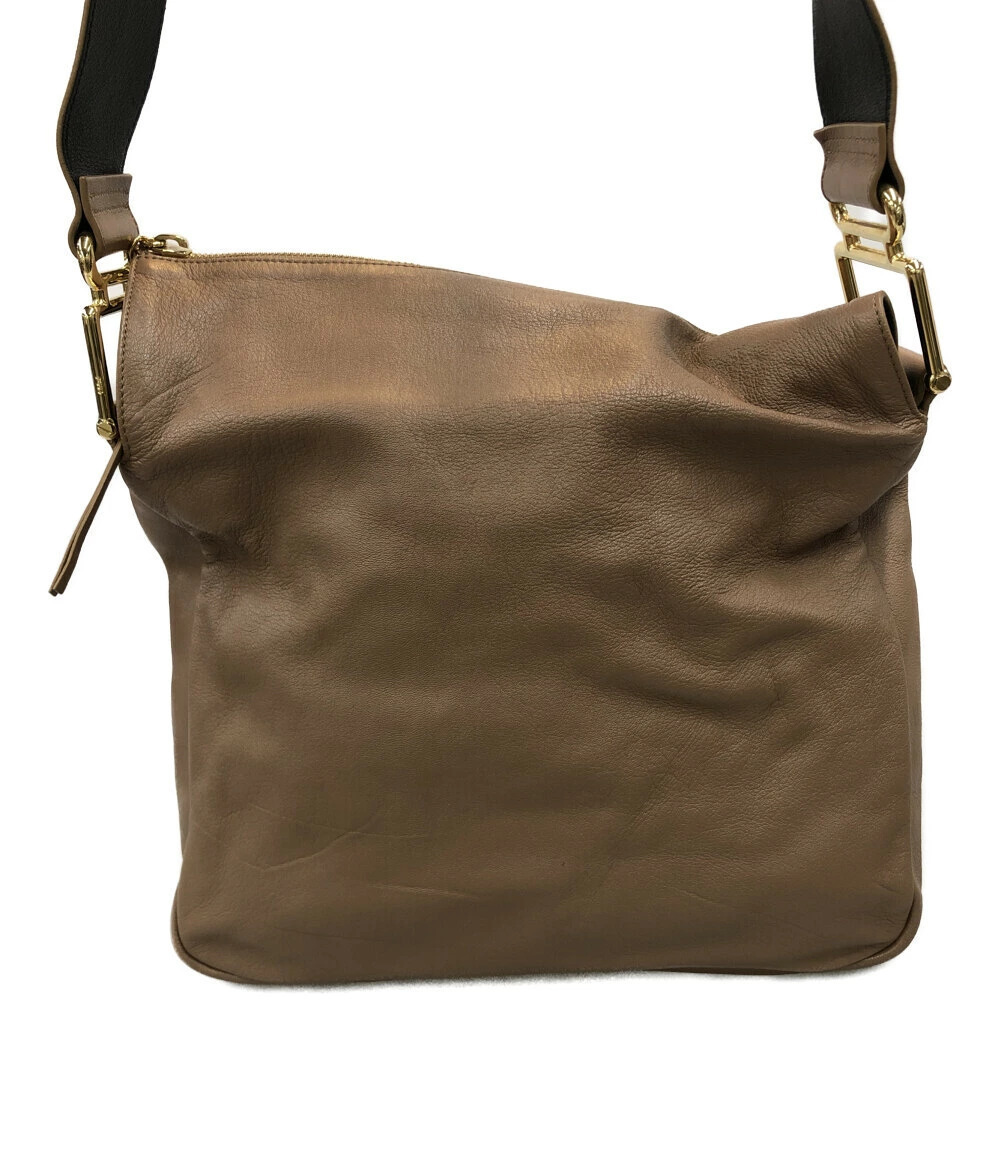 Chloe Leather Shoulder Bag Slouchy Soft Structure Brown